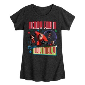 Girls' - Disney - Ready For A Super Christmas Fitted Short Sleeve Graphic T-Shirt - 1 of 4