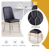 Sapphtopaz Modern Dining Chairs PU Upholstered Living Room Chairs with Metal Legs Mid-Back Chair for Kitchen, Dining Room - 2 of 4