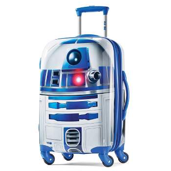 American Tourister Star Wars R2-D2 Hardside Carry On Spinner Suitcase - Silver/Royal Blue