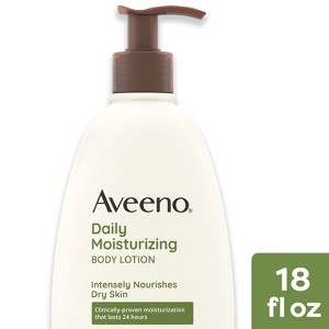 Aveeno Daily Moisturizing Lotion For Dry Skin with Soothing Oats and Rich Emollients, Fragrance Free - 1 of 4