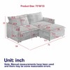 75" Corduroy Cloud Modular L-Shaped Sectional Sofa with Movable Ottoman and Dual-Layer Cushions - 3 of 4