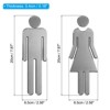 Unique Bargains Self-Adhesive Decor Office Business Men Women Restroom Sign 1 Pair - 2 of 4