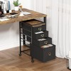 4-Drawer Mobile File Cabinet with Wheels - Versatile Rolling Storage Cabinet for Home Office, Fits A4/Letter Size Files & Printer Stand - 4 of 4