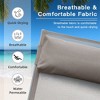 Gulches Set of 2 Patio Lounge Chairs with Adjustable Backrest and Removable Pillow for Indoor&Outdoor (Khaki,2 Lounge Chairs) - 2 of 4
