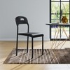 Plastic Stackable Dining Chairs with Metal Legs for Conference Room Office Dining Table, Easy Assembly, Stain-Resistant, Indoor & Outdoor Use - 2 of 4