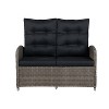 Monaco Outdoor 2 Seat Reclining Bench - Gray - Alaterre Furniture - 2 of 4