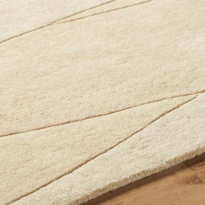 Mulhouse 5' x 8' Dark Brown and Light Beige Wool Tufted Area Rug