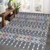 Washable Area Rug Vintage Trellis Accent Rugs Non Slip Rug Foldable Stain Resistant Geometric Low Pile Indoor Carpet for Bedroom Living Room - 4 of 4