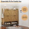 4 Drawer Shoe Cabinet, Four-Door Organizer, Compact Wooden Design, Space-Saving Entryway Cabinet, Modern Living Room Furniture - 3 of 4