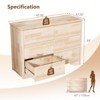 Karl Home 6-Drawer Natural MDF (Medium-Density Fiberboard) 47.24in. W Chest of Drawer - 2 of 4