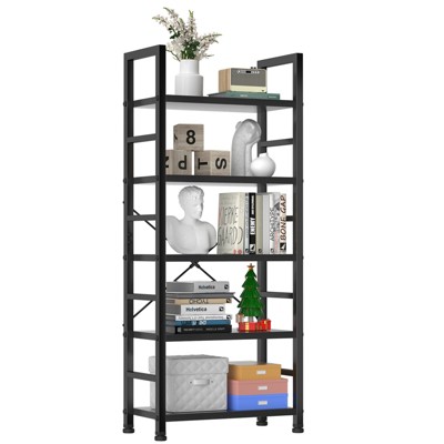 Bookshelf, 5 Tier Bookshelves, Home Office Bookcase Shelf Storage Organizer, Free Standing Storage Shelving Unit for Bedroom, Living Room