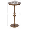 Kate and Laurel Stratton Round Metal Drink Table, 13x13x26, Gold - 2 of 4