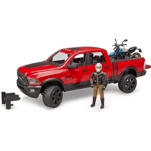 Bruder RAM 2500 Power Wagon with Scrampler Ducati Desert Sled - 1 of 4