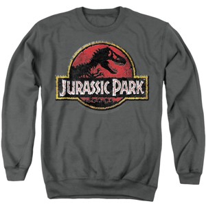 Men's Jurassic Park Stone Logo Crewneck Sweatshirt - 1 of 4