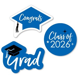 Big Dot of Happiness Blue 2026 Graduation Party - DIY Shaped Cut-Outs - 24 Count - 1 of 4