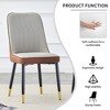 Vynxaria 4-Piece Black Dining Chair Set - Modern PU Leather with Sturdy Metal Legs - 3 of 4