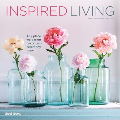 BrownTrout Publishers 2021 - 2022 Monthly Floral Wall Calendar, 16 Month, Inspired Living Theme, 12 x 12 in