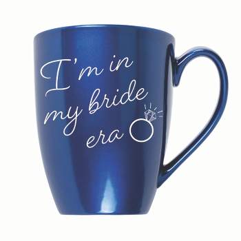 Elanze Designs I'm In My Bride Era 10 ounce New Bone China Coffee Tea Cup Mug For Your Favorite Morning Brew, Navy Blue