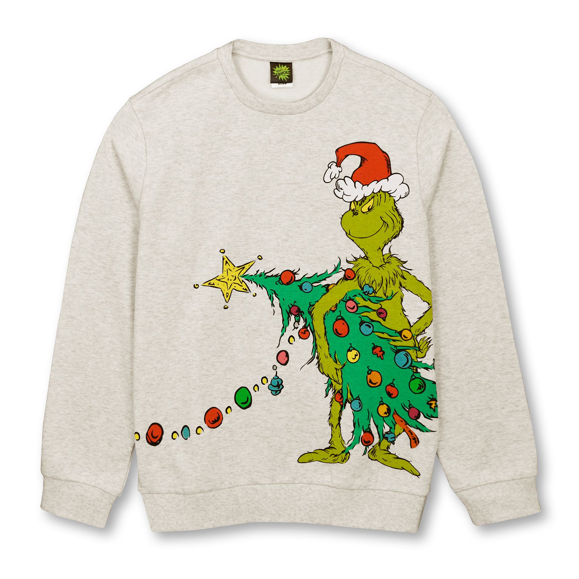 Adult's The Grinch Christmas Tree Sneaky Thief Front-and-Back Sweatshirt