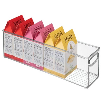 iDESIGN Recycled Plastic Stackable Storage Bin Perfect to Hold Breast Milk Bags Clear: Kitchen Cabinet Organizer, 16"x4"x5" — фото 2