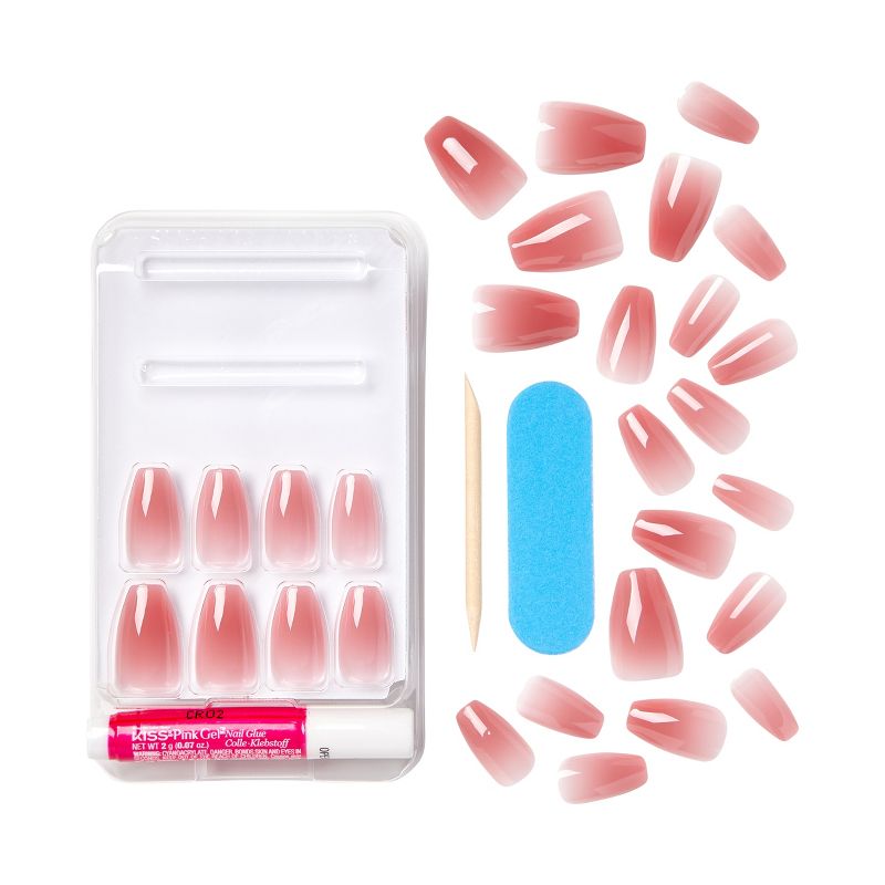 KISS Bare But Better Fake Nails - Pink - 28ct, 5 of 16