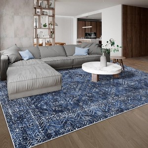 8x10 Washable Area Rug for Living Room Bedroom Playroom Nursery Vintage Non Slip Low Pile Rug - 1 of 4