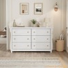 6/7 Dresser for Bedroom, 54 in Wide Drawer Dresser with Storage Freestanding, Wooden Closet Storage Chest for Living Room, Bedroom, Entryway - 3 of 4