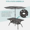 CuisinSmart Dining Table, Cast Aluminum Outdoor Table for 6 or 8 Persons, Adjustable Footpads, All-Weather Square Umbrella Table with Hole - 4 of 4