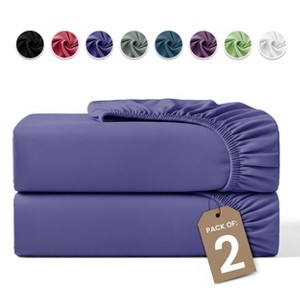 Microfiber Fitted Sheets Deep Pocket Up to 16-Inch , Ultra Soft , Easy Fit , Hypoallergenic Fitted Bed Sheets - Lux Decor Collection - 1 of 4