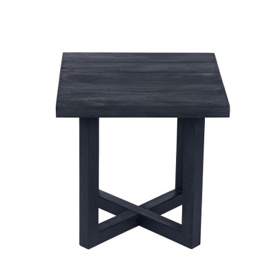 Square edged wooden table,Black
