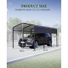 Acekool 10x15FT Heavy Duty Metal Carport with Galvanized Steel Roof, Powder-Coated Frame & Anchor Rods for Trucks, Boats, and Outdoor Shelter - 3 of 4
