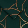 Versailles Emerald Green and Copper Geometric Paste the Wall Wallpaper - 3 of 4