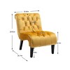 Syemin Accent Chairs Velvet Modern Leisure Lounge Chair with Tufted Backrest, Upholstered Sleeper Chairs for Living Room, Green, 22.83"*30.71"*33.86" - 3 of 4