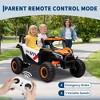 Kids Electric UTV 12V Ride On Truck - 4 Spring Suspension, EVA Tires, Double Open Doors, Bluetooth, LED Lights, Safety Belt for Ages 3-8 - 3 of 4