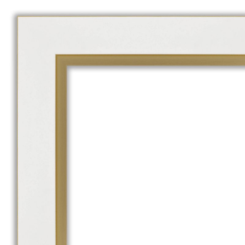 41&#34; x 29&#34; Non-Beveled Eva White Gold Wall Mirror - Amanti Art, 4 of 11