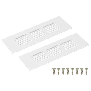 Unique Bargains Aluminum Alloy Cabinet Wardrobe Shoe Closet Rectangle Ventilation Grilles 2 Pcs - 1 of 4