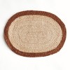 Plum & Post Jute Coil Oval Placemats, Set of 8 - Natural/Rust - 2 of 4