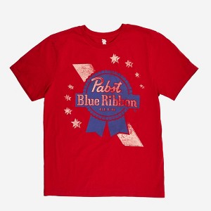 Men's Pabst Blue Ribbon Americana T-Shirt - Red - 1 of 3