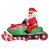 7ft Christmas Inflatables Outdoor Decorations Santa Claus Driving a Snowmobile, Blow-Up Yard Christmas Decor with LED Lights Display - 2 of 4