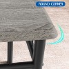 3-Piece Black Wood Dining Table Set for 2 with Upholstered Cushion Chairs, Rectangular Kitchen Table & Chairs for Small Space, Breakfast Nook - 4 of 4
