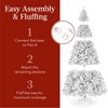 Best Choice Products Pre-Lit White Christmas Pine Tree w/ Flocked Branches, Warm-White Lights - 4 of 4
