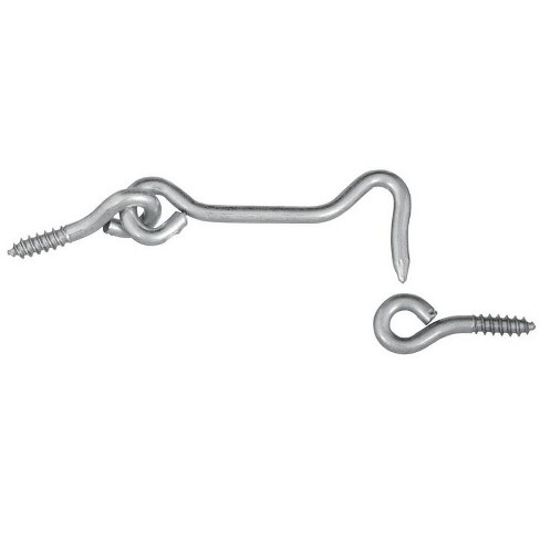 National Hardware Zinc-Plated Silver Steel 2-1/2 in. L Hook and Eye 2 pk - image 1 of 1