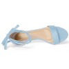 Allegra K Women's Kitten Heel Open Top Lace-Up Sandals - 4 of 4