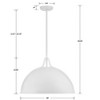 Crystorama Lighting Soto 1 - Light Pendant in  White - 4 of 4