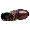 BLISSFUL STEP Women's Round Toe Chunky Heel Lug Sole Lace Up Zipper Combat Boots - 4 of 4