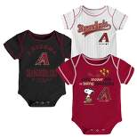 MLB Cincinnati Reds Infant Boys' White Pinstripe 3pk Bodysuits - 0-3M