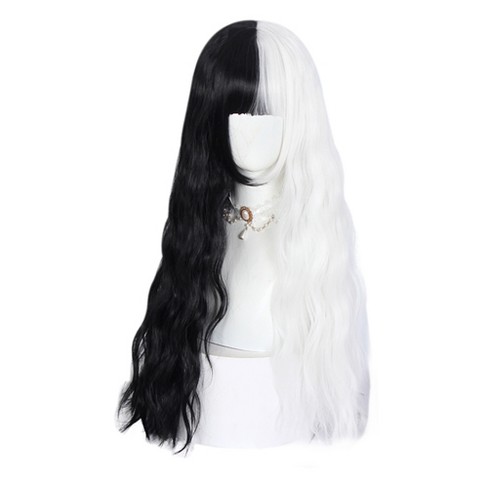 Unique Bargains Curly Wig Human Hair Wigs For Women 30