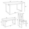 NicBex Dining Room Table Set for 6 Morden 60" Dining Room Table with MDF Tabletop, 4 Upholstered Chairs and 1 Bench for Kitchen, Gray - 2 of 4