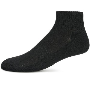 Memoi 6 Pairs Women's Half Cushioned Solid Color Quarter Sock - 1 of 4