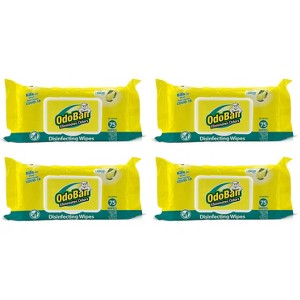 OdoBan Disinfectant and Odor Eliminating Wipes, Air Freshener, Package of 75 Wipes, Lemon Scent - 1 of 4